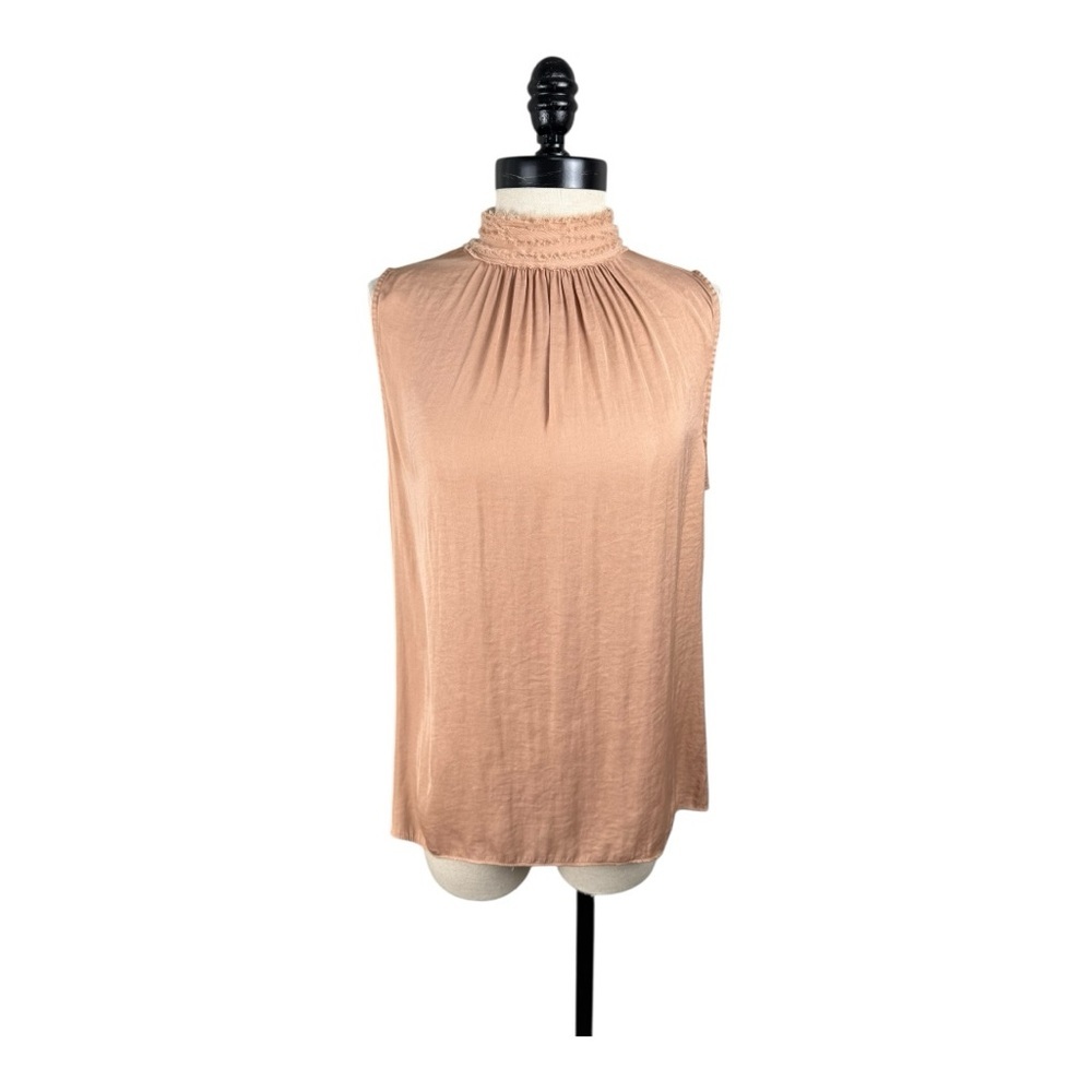 Worthington Chic Tan Sleeveless Blouse